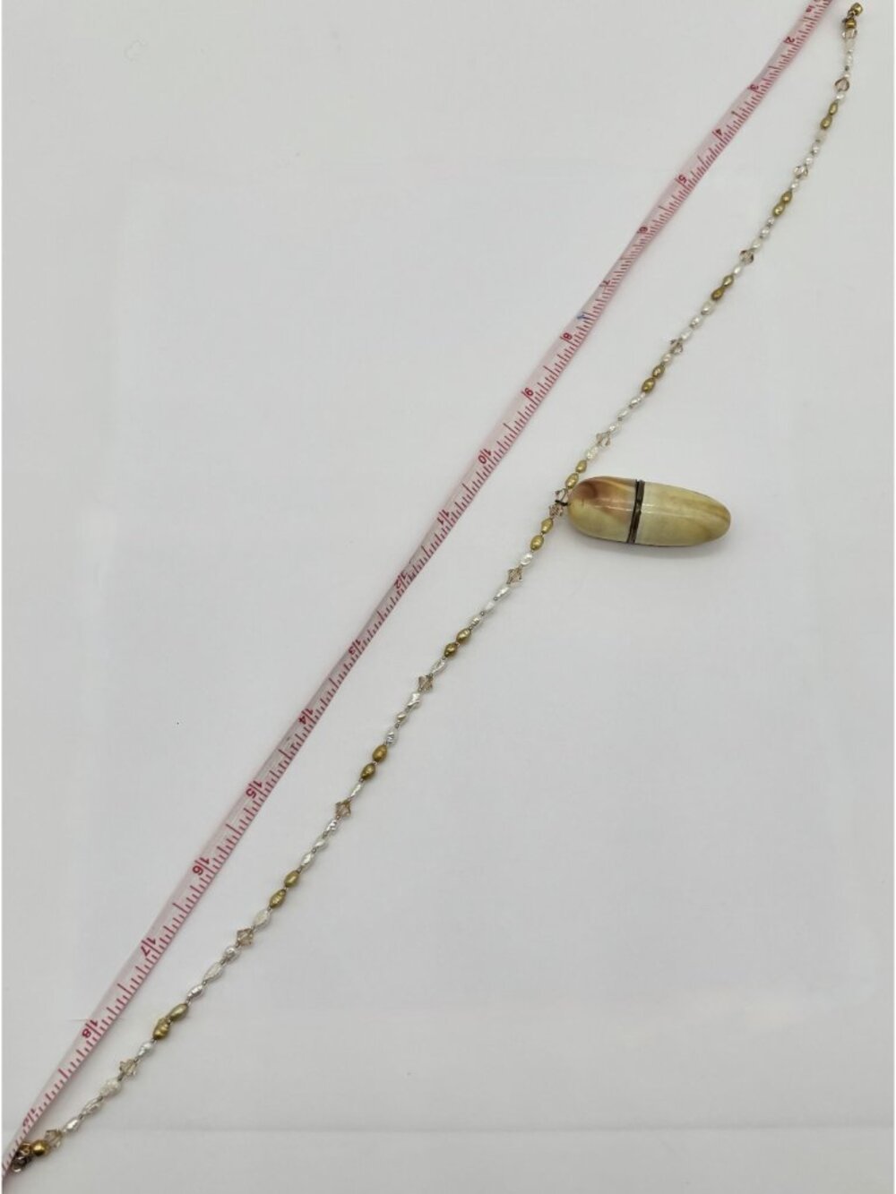 Artisan-Made Freshwater Pearl Swarovski Crystals Necklace W/Vintage Etui Pendant - Picture 16 of 16